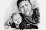 portrét otce s dítětem